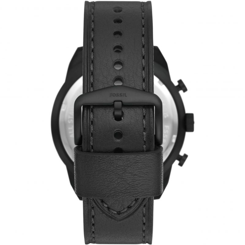 Fossil FS5874 Bronson Chronograph Eco Black Leather Strap Men's Watch