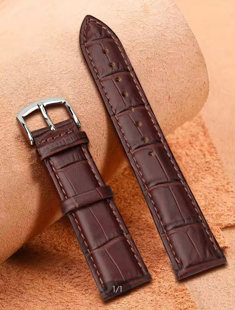 Maikes Croc Style Genuine Leather Replacement watch strap