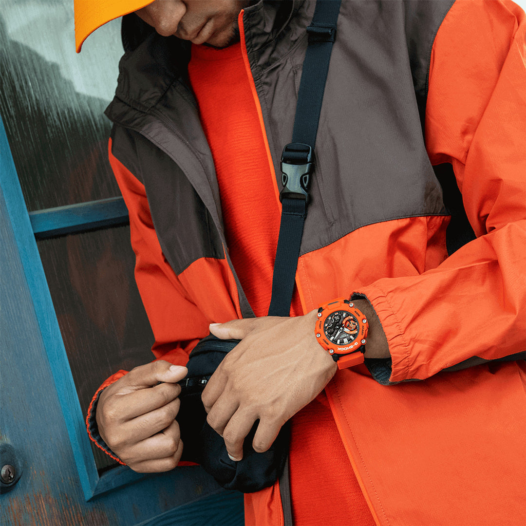 Casio GA-2200M-4AER G Shock Carbon Core Guard Orange Men & Women Watches