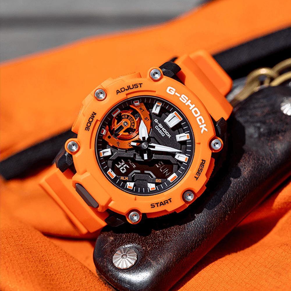 Casio GA-2200M-4AER G Shock Carbon Core Guard Orange Men & Women Watches