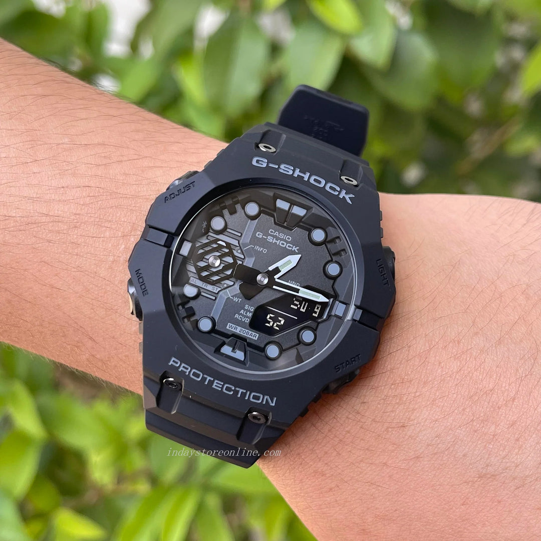 Casio GA-B001-1AER Bluetooth G Shock Combi Black Integrated Bezel and Strap Men's Watch