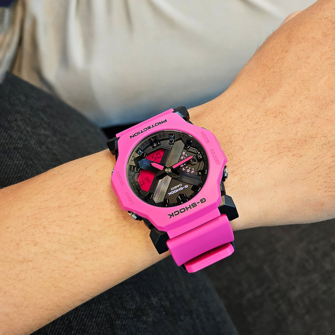 Casio GA-2300-4AER G Shock Core 42.1mm Black Hybrid Dial Black Resin Strap Men & Women Watches