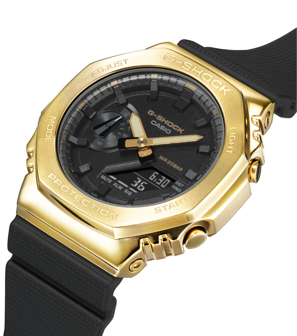 Casio GM-2100G-1A9ER G-Shock Gold Case Black Strap Men's Watch