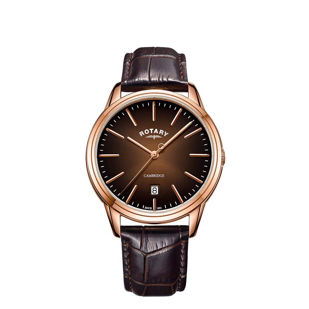 Rotary GS05394/16 Cambridge Sapphire Crystal Rose Gold PVD Case