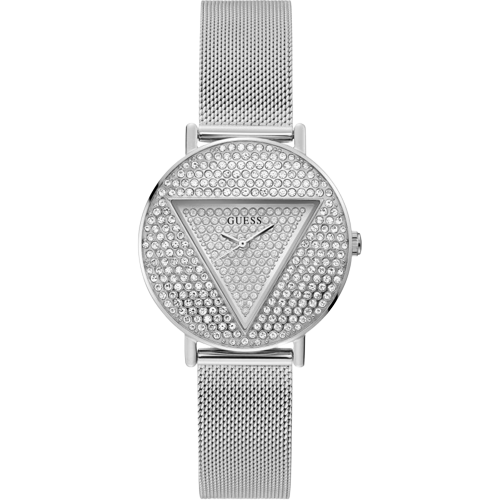 Guess GW0477L1 Iconic Crystal Set Dial Steel Mesh Bracelet Women's Watch