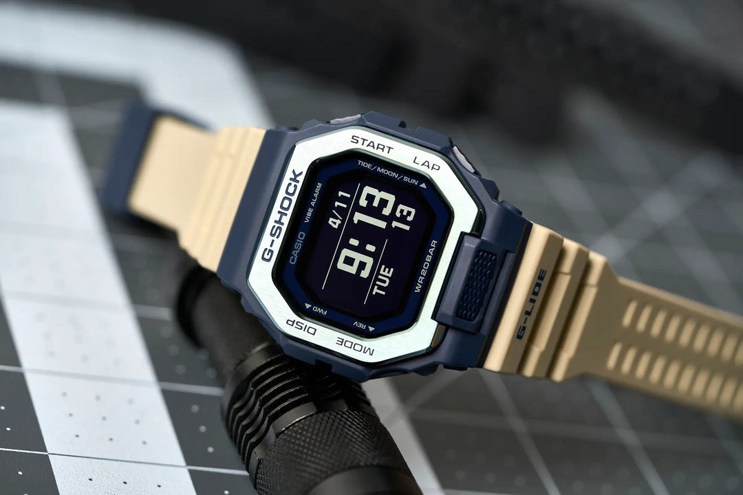 Casio GBX-100TT-2ER G-Shock G-Lide Surf Story Digital Display Bio-Based Resin Strap Men's Watch