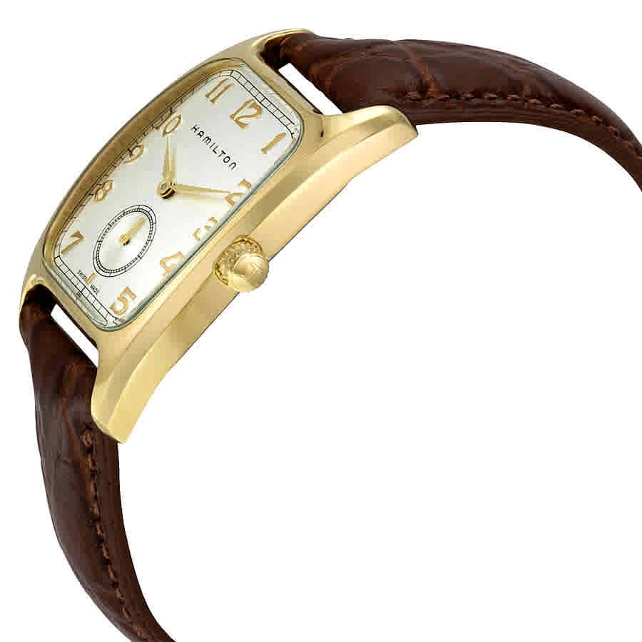 Hamilton H13431553 American Classic Boulton Quartz As Seen In Indiana Jones 27mm White Dial Brown Calf Leather Men's & Women's Watch