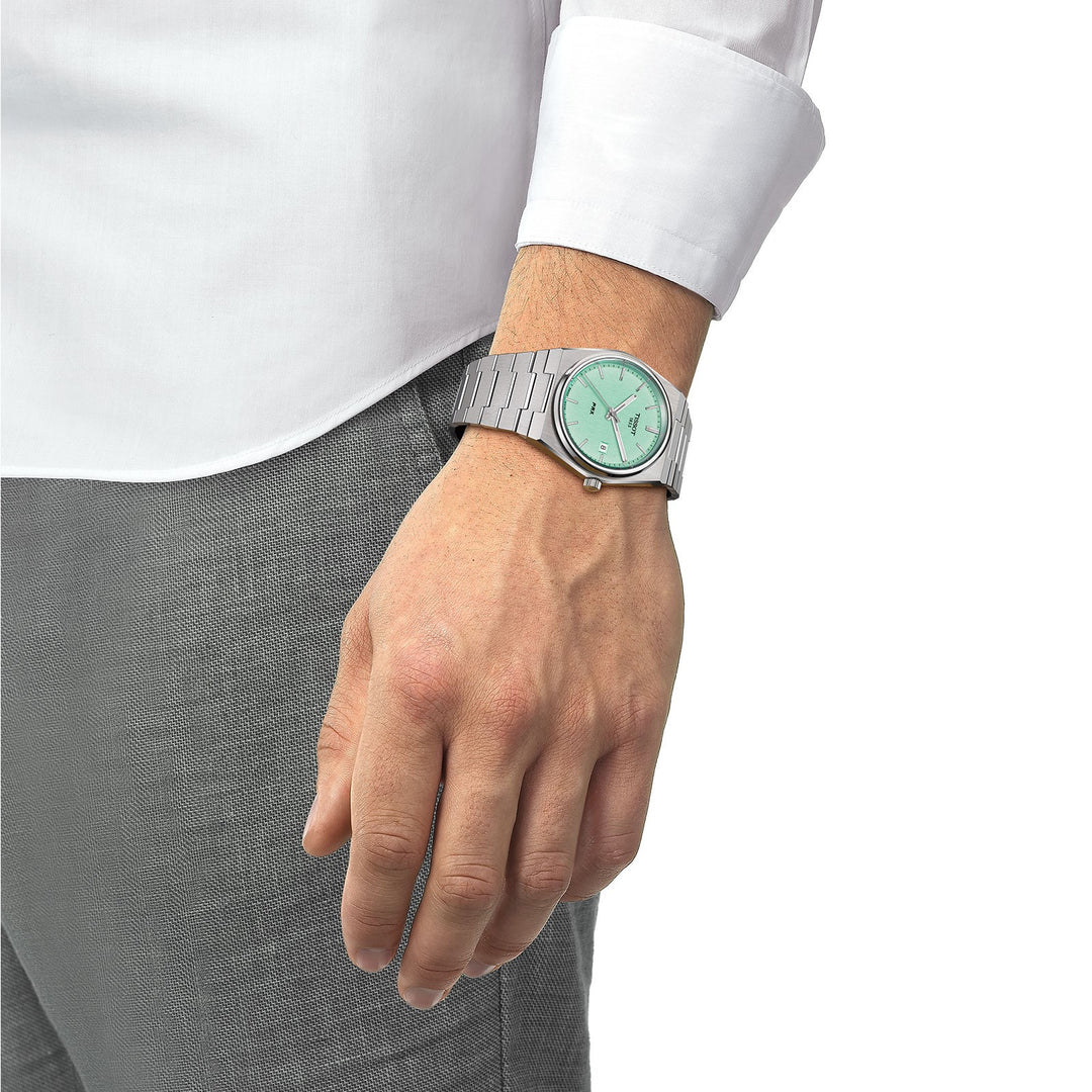Tissot PRX T1374101109101 Green Dial Stainless Tiffany Dial Men's Watch