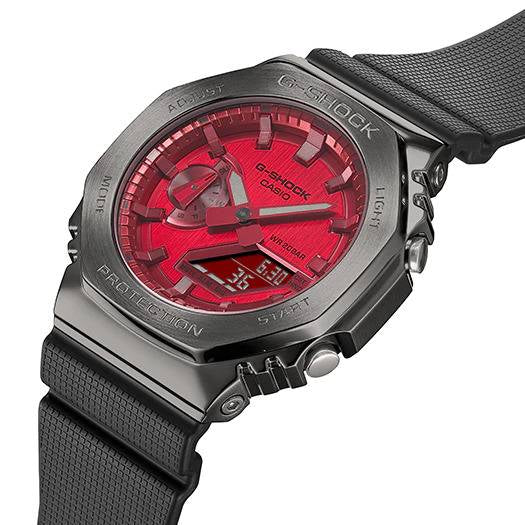 Casio G-Shock GM-2100B-4AER Red Dial Black Resin Strap Men's Watch