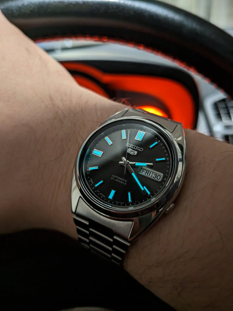 Seiko 5 SNXS79J1 Japan Made JDM Automatic Greyish Black Dial Men's Watch