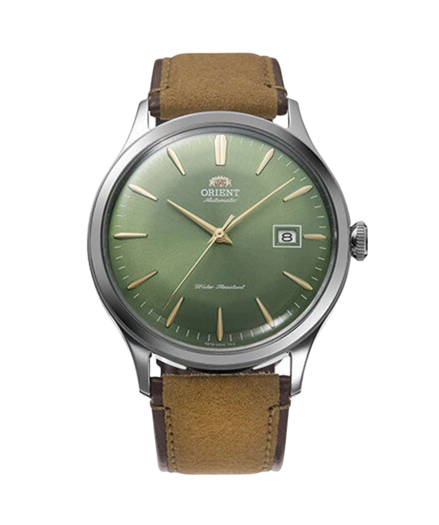 Orient Bambino RA-AC0P01E 2nd Generation Green dial Automatic Leather Strap Men's Watch