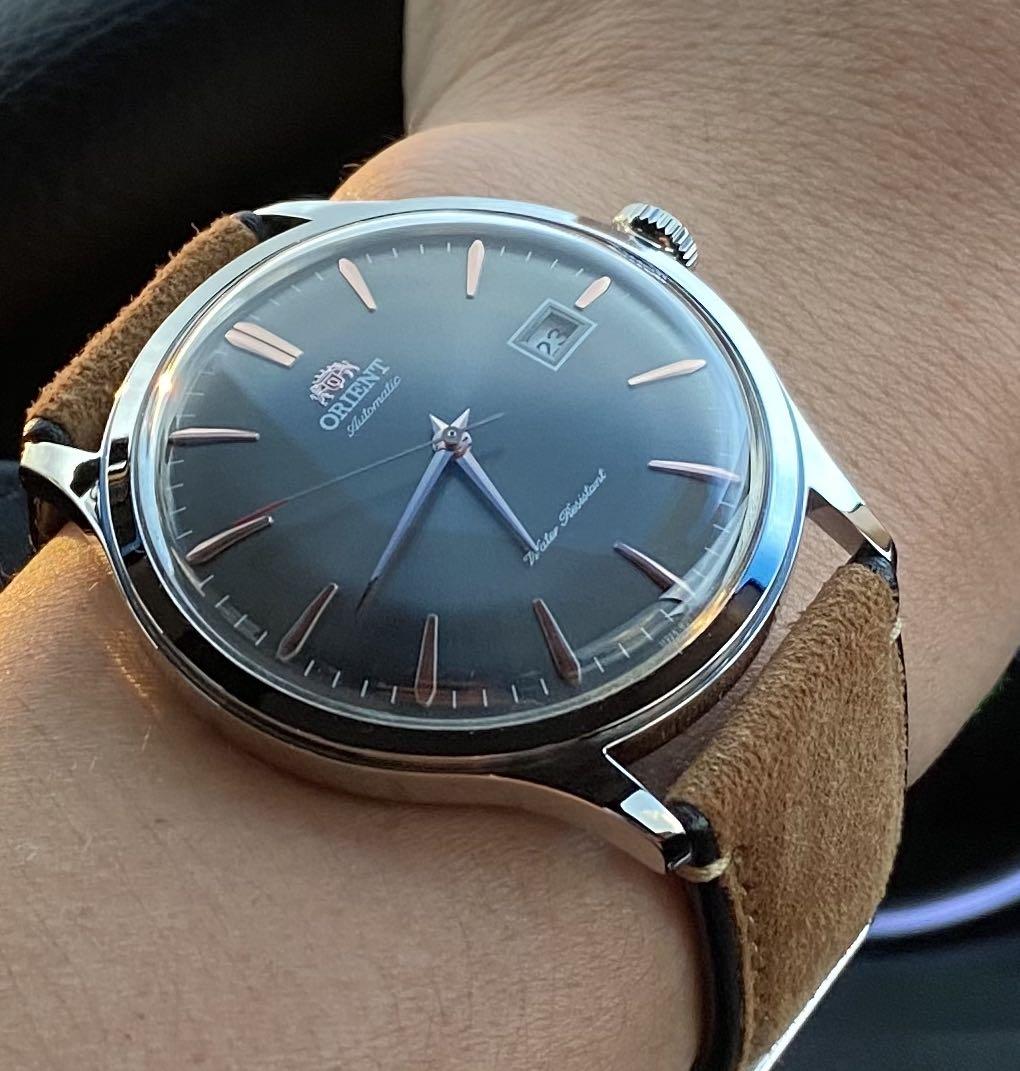 Orient Bambino RA-AC0P02L 2nd Generation Navy dial Automatic Leather Strap Men's Watch