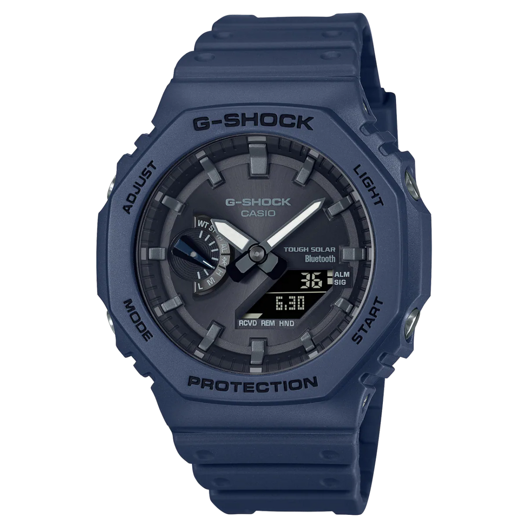 Casio G-shock GA-B2100-2AER Bluetooth Solar Power Watch Blue Resin Strap Mens Watch