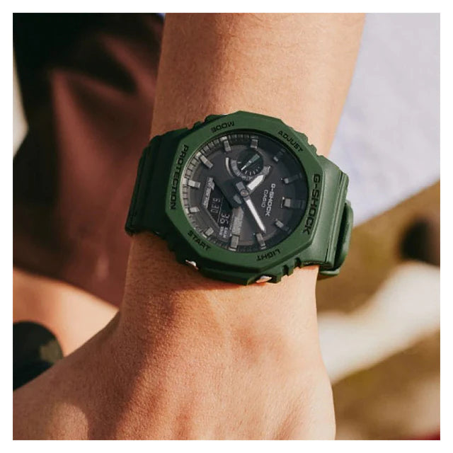 Casio G-shock GA-B2100-3AER Bluetooth Solar Power Green Resin Strap Mens Watch