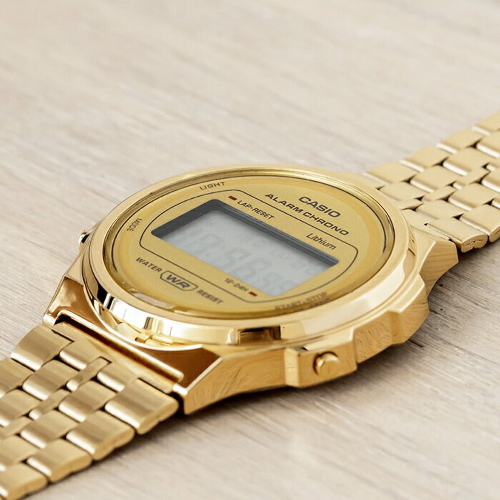 Casio Vintage Style Digital (38.8mm) Quartz A171WEG-9AEF Women's Gold Watch