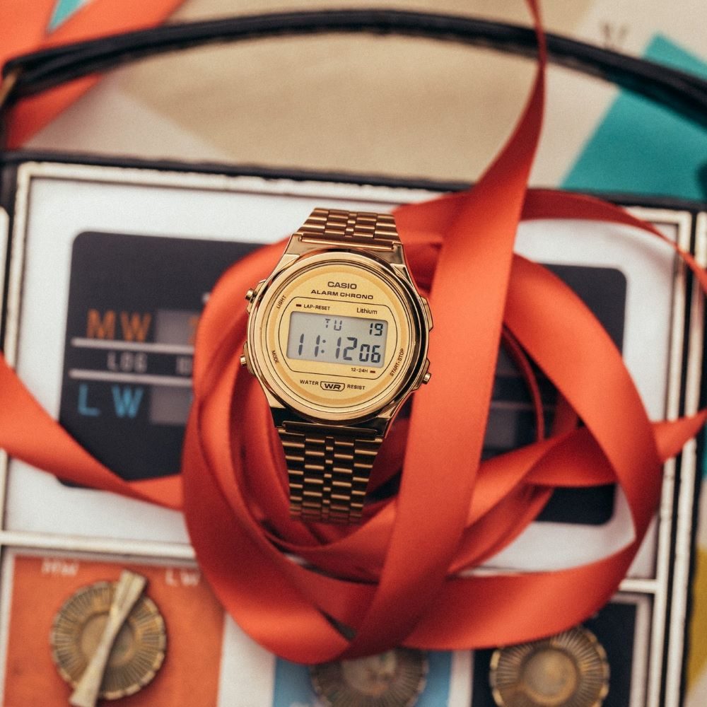 Casio Vintage Style Digital (38.8mm) Quartz A171WEG-9AEF Women's Gold Watch