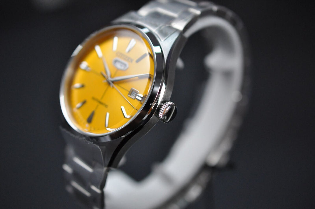 Citizen NH8391-51Z Automatic C7 Crystal Seven Reissue Series Stainless Steel Yellow Dial Men’s Watch