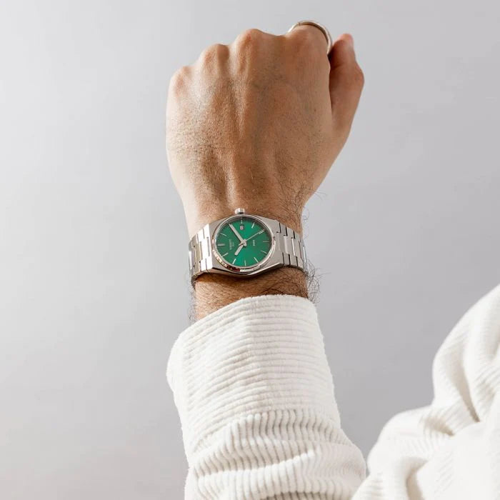 Tissot T1374101109100 PRX 40 205 Green Dial Stainless Steel Bracelet Men's Watch