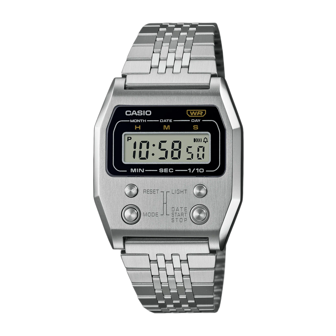 Casio A1100D-1 Vintage Premium Full Metal body Stainless Steel Bracelet Men’s Watch