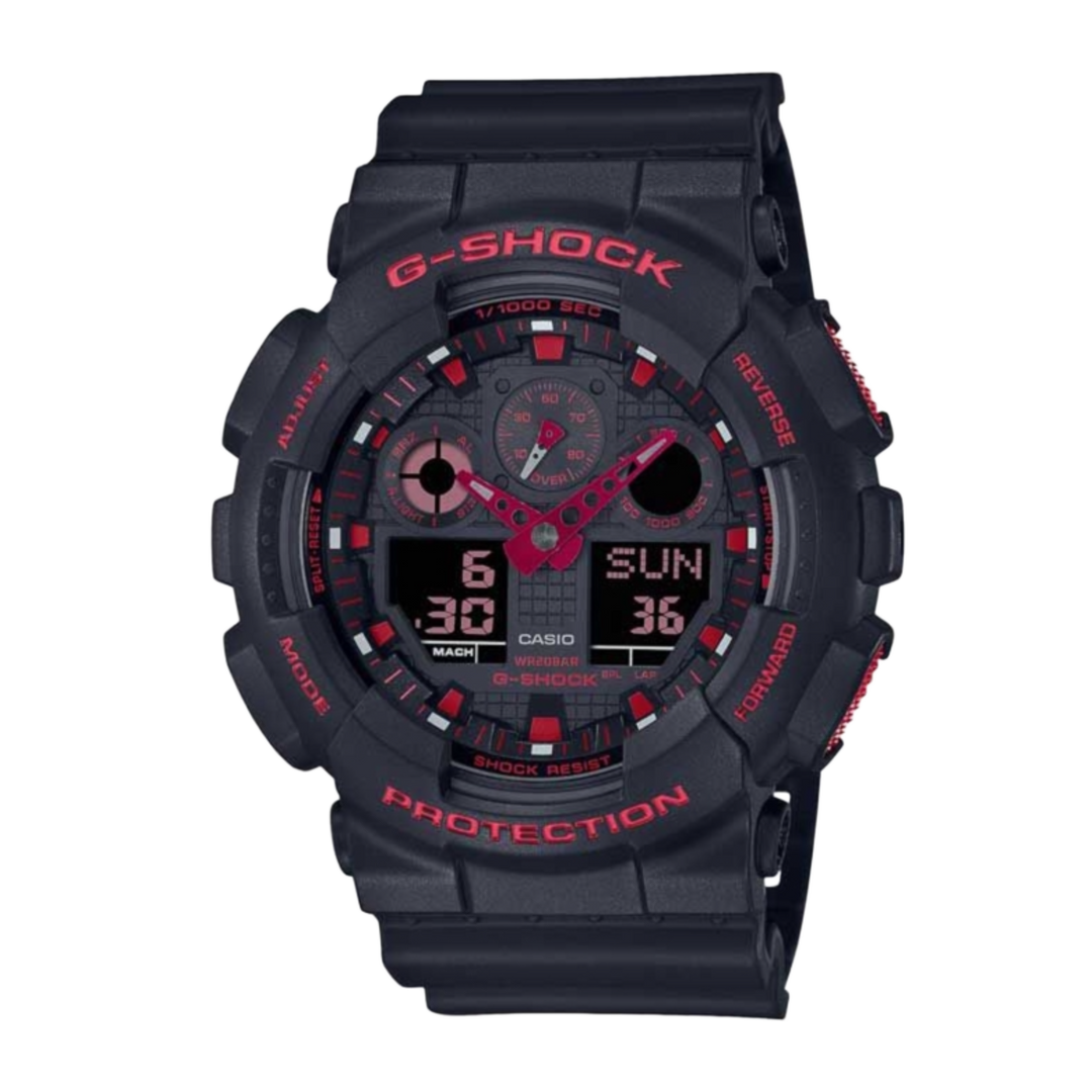 Casio G-Shock Ignite Red Series Resin Band GA-100BNR-1AER Men's Watch
