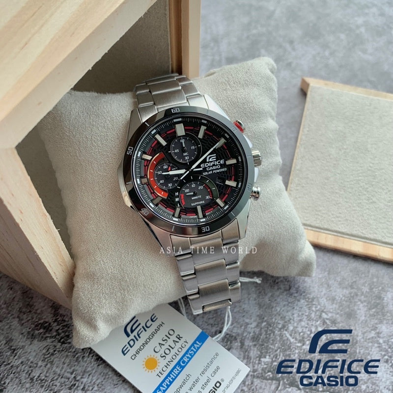 Casio Edifice EFS-S610DB-1AV Solar Chronograph Black Dial Sapphire Crystal Men's Watch