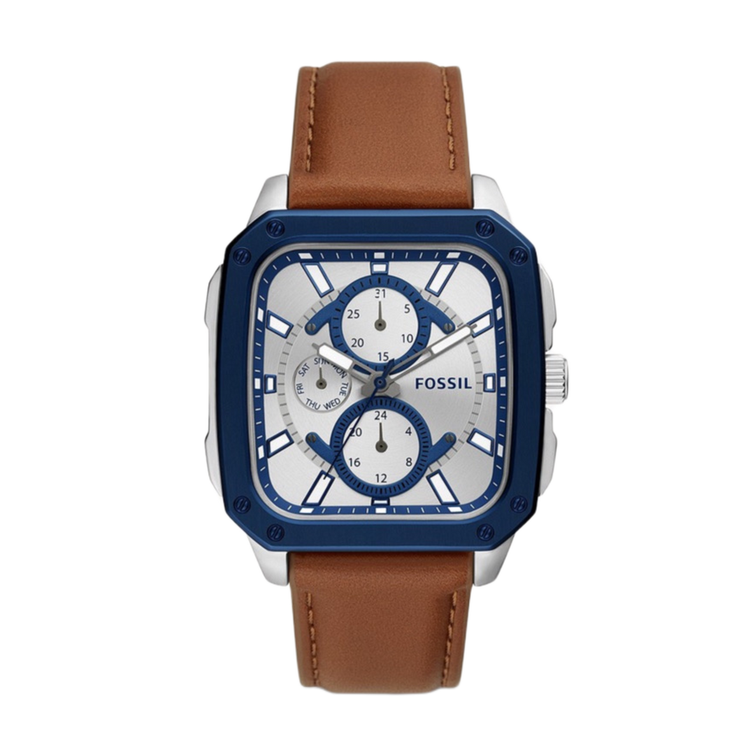 Fossil Inscription BQ2658 42mm Brown Leather Strap Men’s Watch