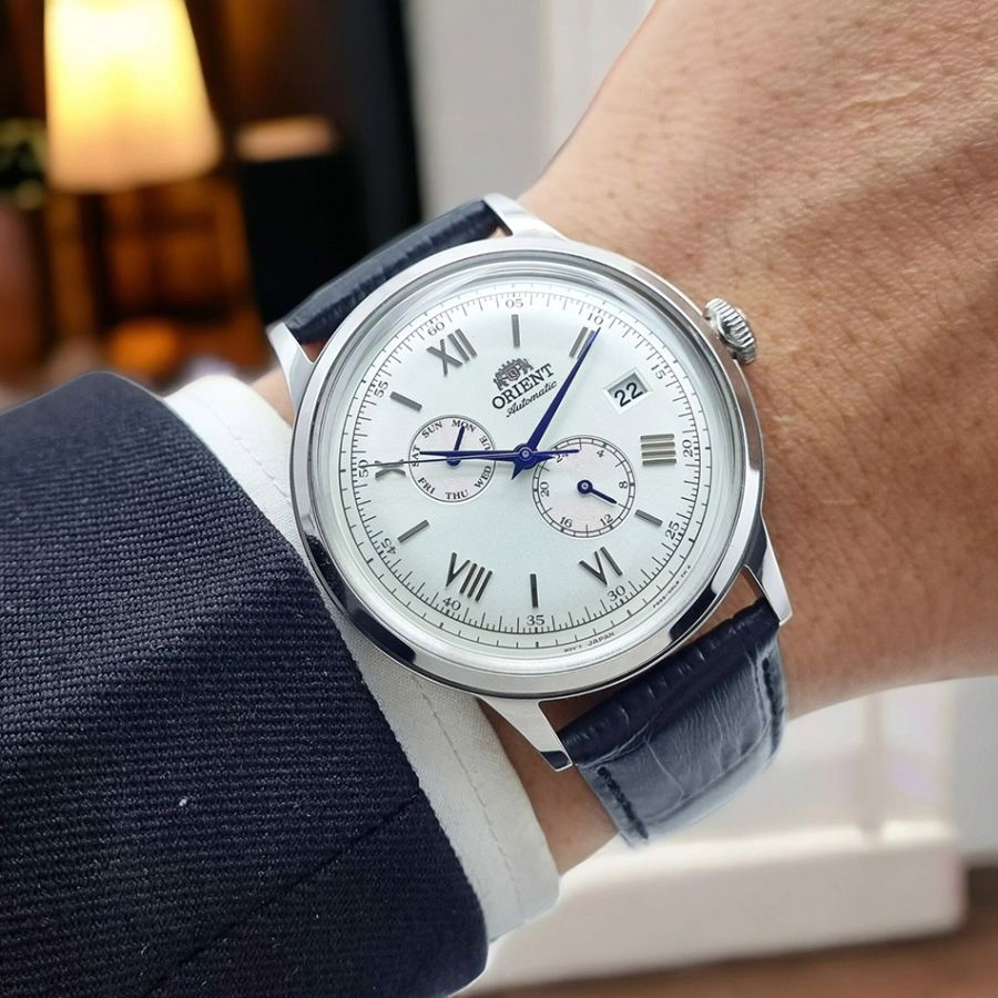 Orient Bambino version 8 RA-AK0701S10B Automatic 40mm 3ATM Leather Strap Men's Watch
