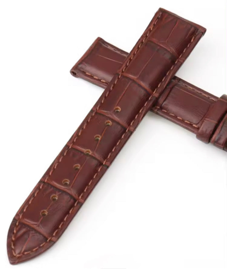 Maikes Croc Style Genuine Leather Replacement watch strap