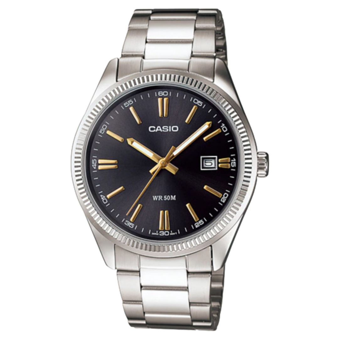 Casio MTP-1302D-1A2 Enticer Black Analog Men's Watch