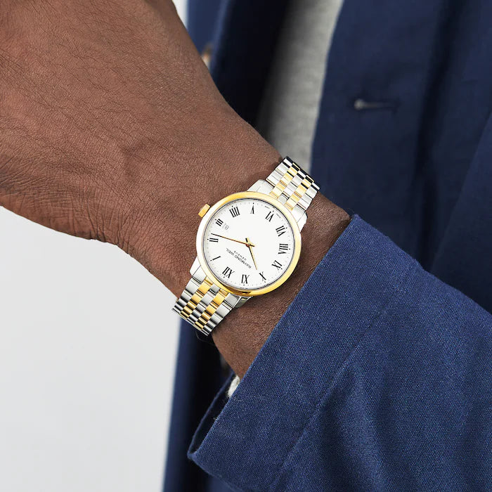 Raymond Weil 5485-STP-00300 Toccata Swiss Made Two Tone Stainless 39mm Steel Bracelet White Dial Men’s Watch