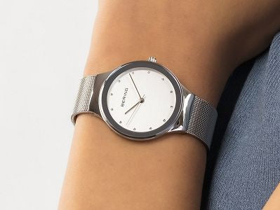 Bering Classic | Polished Silver | Sapphire Crystal Silver Mesh Bracelet 12934-000 Women’s Watch