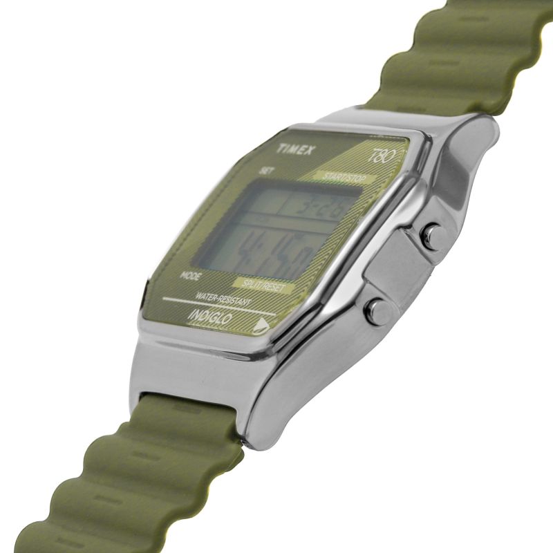 Timex TW2V41100 80 Green Digital Display Green Resin Strap Men's Watch - mzwatcheslk srilanka