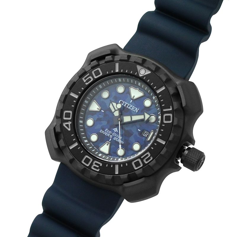Citizen BN0227-09L Eco-Drive Promaster WR200 Blue Silicone Strap Men's Watch
