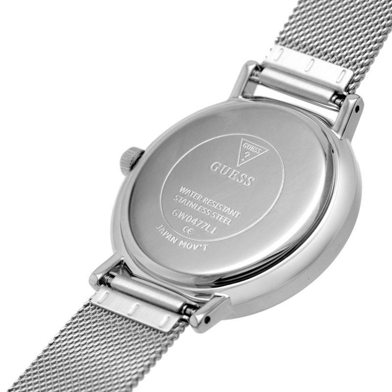 Guess GW0477L1 Iconic Crystal Set Dial Steel Mesh Bracelet Women's Watch