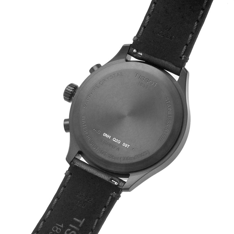 Tissot T1166173605200 Chrono XL Vintage Black Monochrome Chronograph Leather strap Men's Watch
