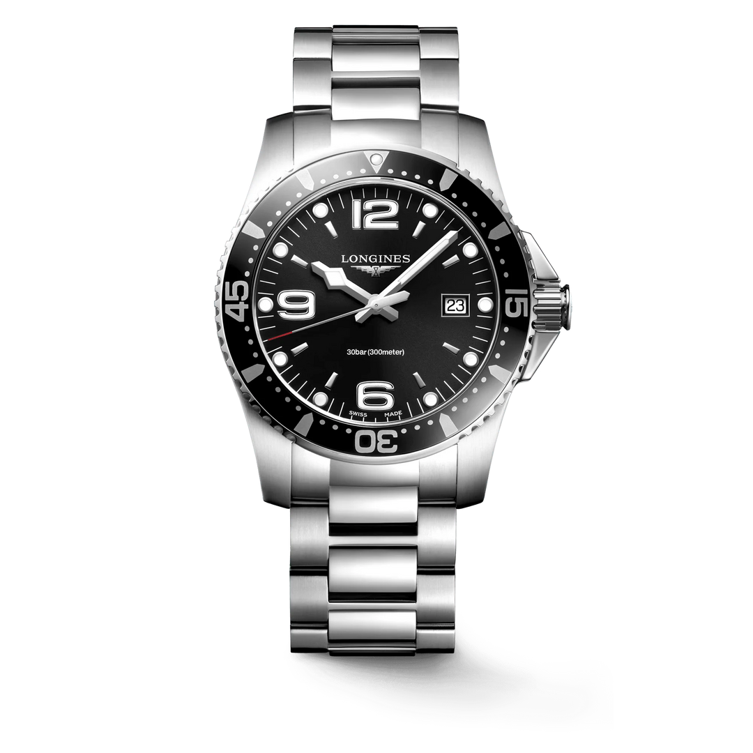 LONGINES L37404566 HydroConquest 41mm Quartz Black Dial Men's Watch - mzwatcheslk srilanka