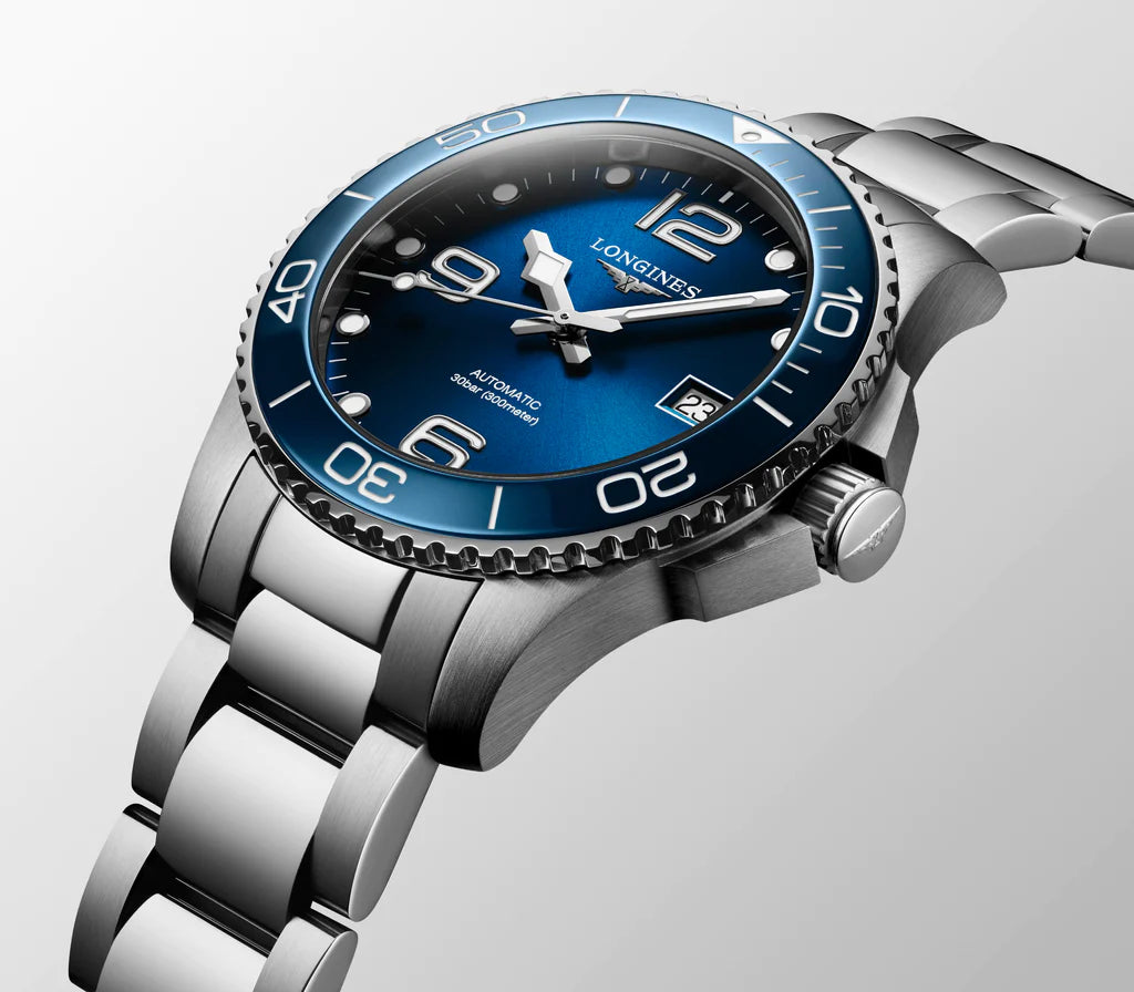 LONGINES L37804966 HydroConquest 39mm Automatic Blue Sunray Dial Men's Watch - mzwatcheslk srilanka