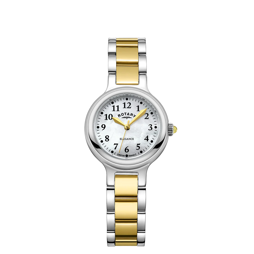 Rotary LB05136/41 Elegance Mother of Pearl Dial |Two Tone Stainless Steel Bracelet Women's Watch
