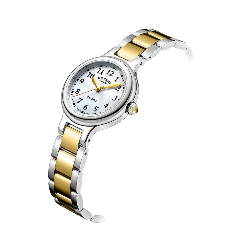 Rotary LB05136/41 Elegance Mother of Pearl Dial |Two Tone Stainless Steel Bracelet Women's Watch