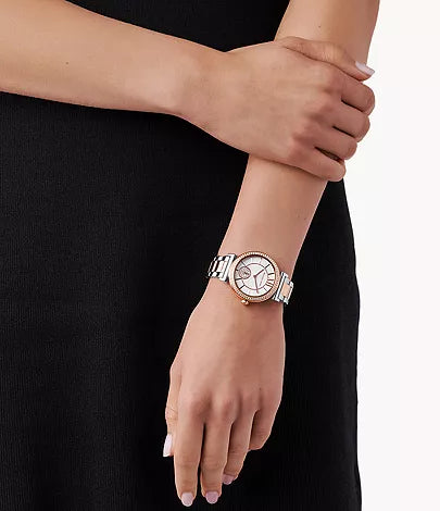 Michael Kors MK4616 Abbey Three Hand Two Tone Stainless Steel Women's Watch