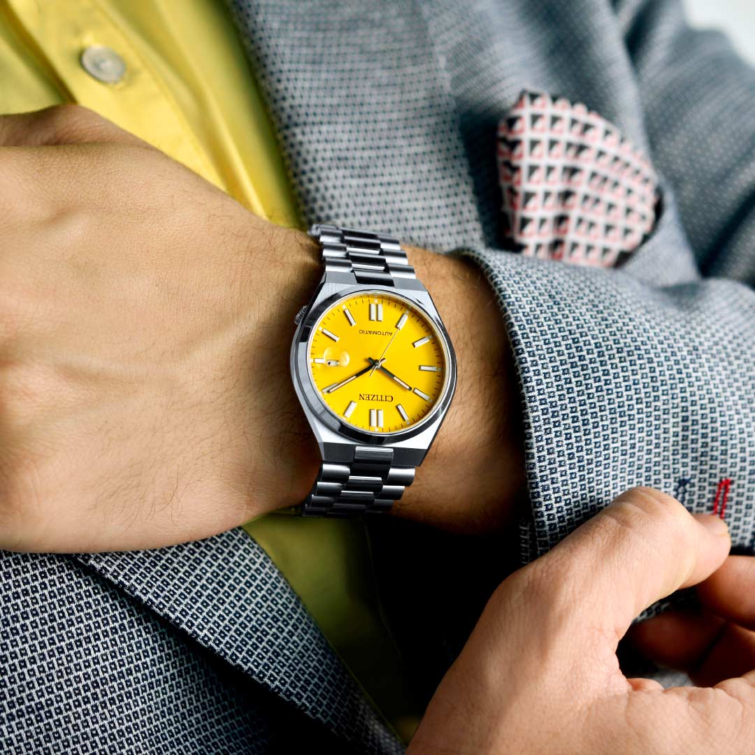 Citizen Tsuyosa NJ0150-81Z classic Yellow Dial Automatic Men's Watch (Available Online) - mzwatcheslk srilanka