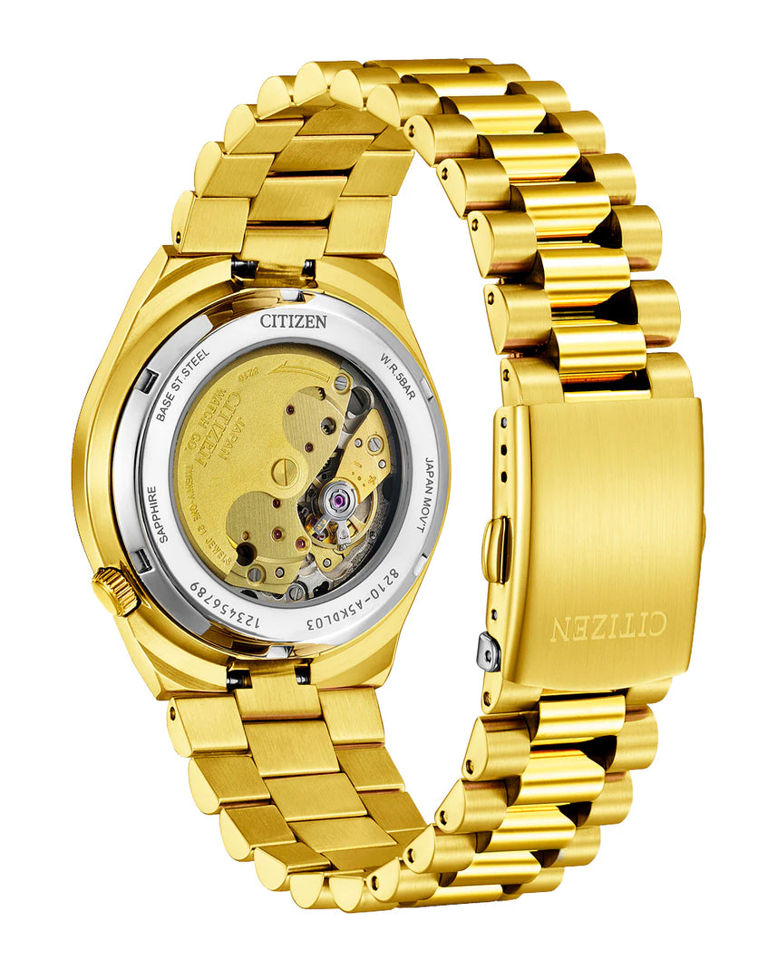 Citizen NJ0152-51X Tsuyosa Automatic Sunray Green Dial Gold Tone Stainless Steel Men’s Watch