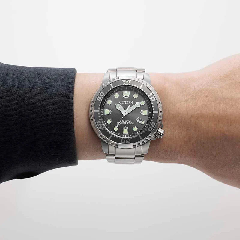 Citizen BN0167-50H Promaster Diver Eco Drive 44mm Grey Dial Stainless Steel Bracelet Men’s Watch