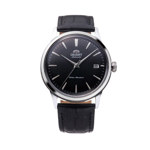 Orient RA-AC0M02B10B Bambino Mechanical 38mm Black Dial Black Leather Men's Watch