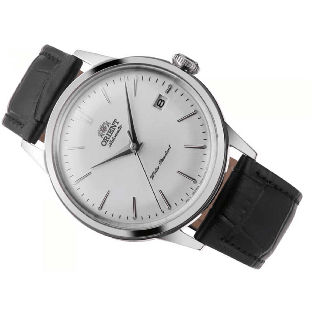 Orient RA-AC0M03S10B Bambino Mechanical 38mm White Dial Black Leather Men's Watch