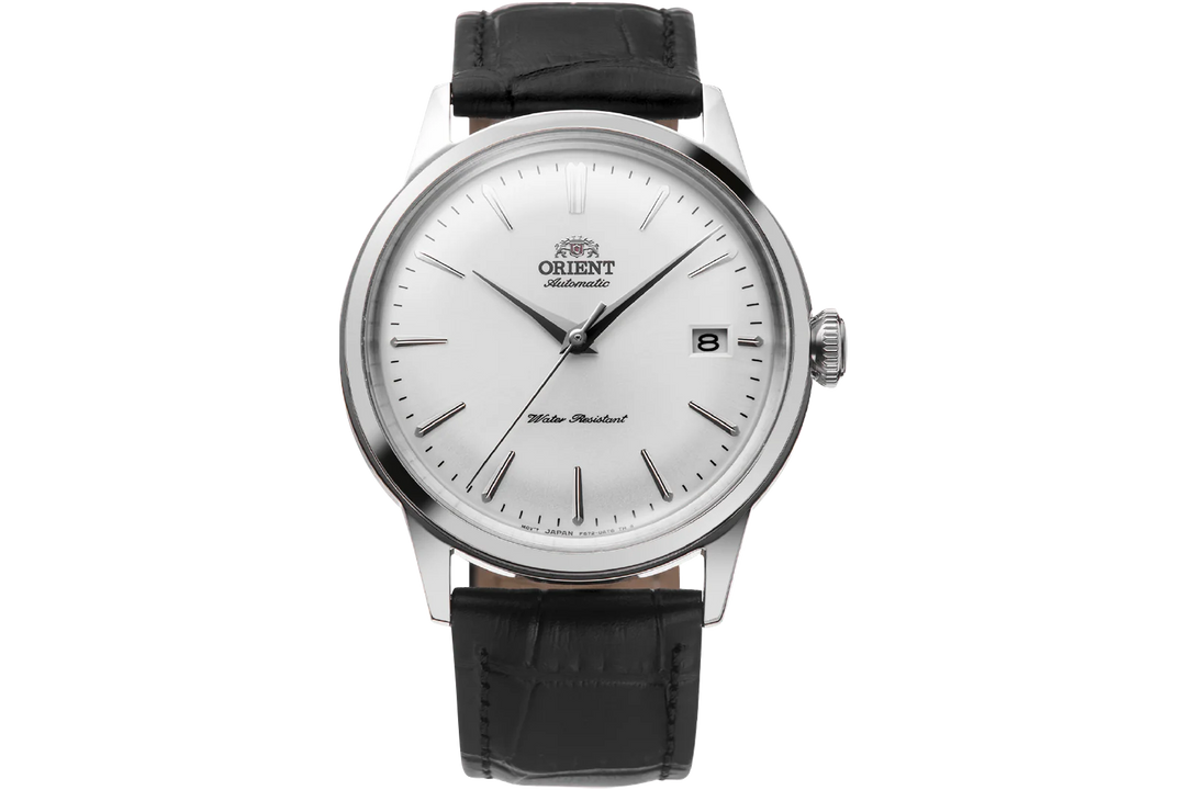 Orient RA-AC0M03S10B Bambino Mechanical 38mm White Dial Black Leather Men's Watch
