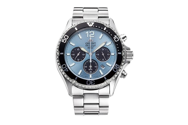 ORIENT RA-TX0206L MAKO Solar Quartz Sports Stainless Steel Chronograph Men's Watch