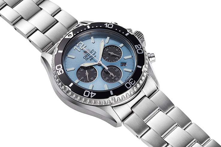 ORIENT RA-TX0206L MAKO Solar Quartz Sports Stainless Steel Chronograph Men's Watch
