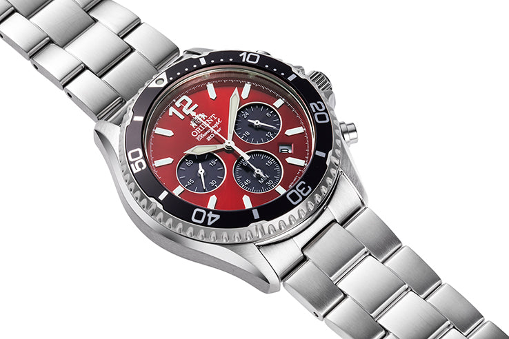 ORIENT RA-TX0206L MAKO Solar Quartz Sports Stainless Steel Chronograph Men's Watch