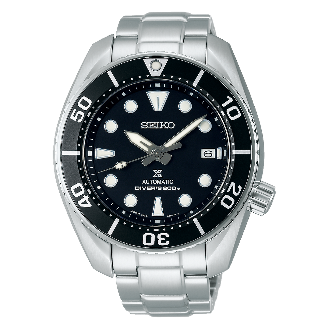 Seiko SPB101J1 Prospex Automatic Sumo Stainless Steel Bracelet Black Dial Men's Watch